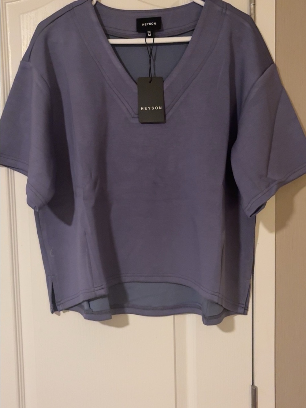 NWT Heyson Women's V-Neck Short Sleeve Top Sizes Sm, Med, Lg